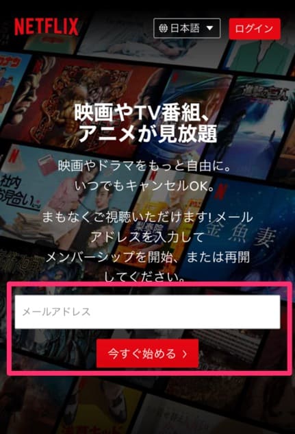 Netflix登録