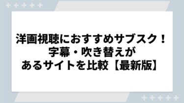 洋画を見れるおすすめ動画配信サービス（サブスク）を紹介！字幕・吹き替えがあるサイトを特徴別に比較【2024年最新版】