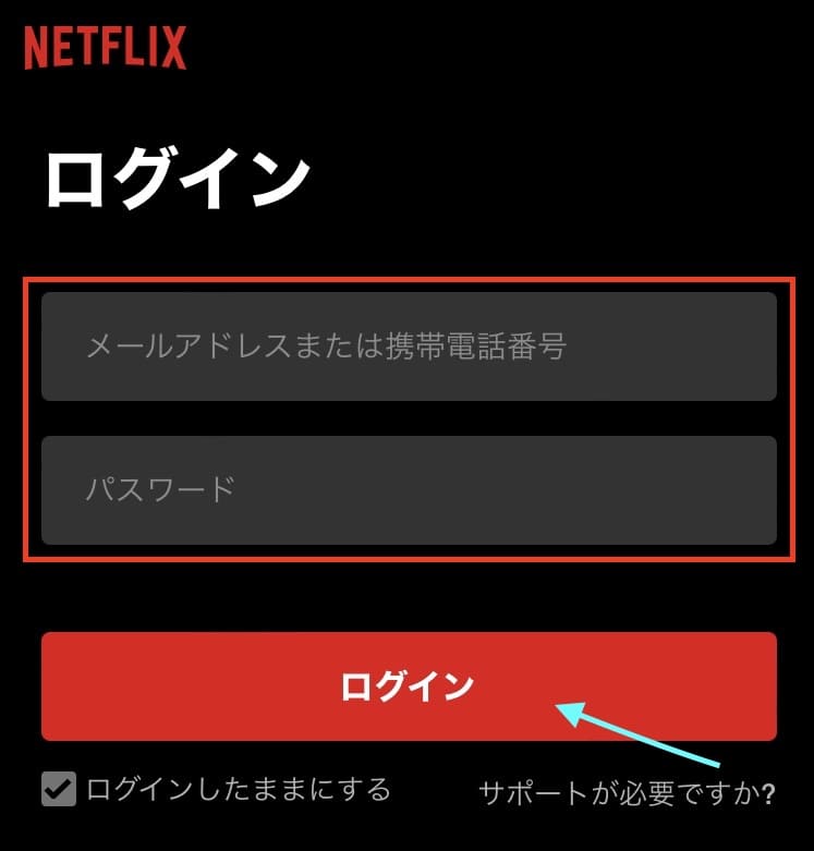 Netflix ギフトカード　使い方