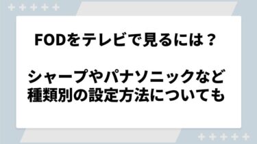 FODプレミアムをテレビで見るには？シャープやパナソニックなど種類別の設定方法についても