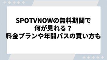 SPOTVNOWの無料期間で何が見れる？料金プランや年間パスの買い方も