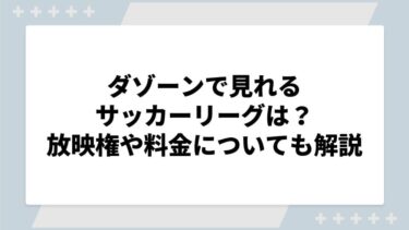 ダゾーンで見れるサッカーリーグは？放映権や料金についても解説