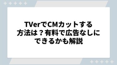 TVerでCMカットする方法は？有料で広告なしにできるかも解説