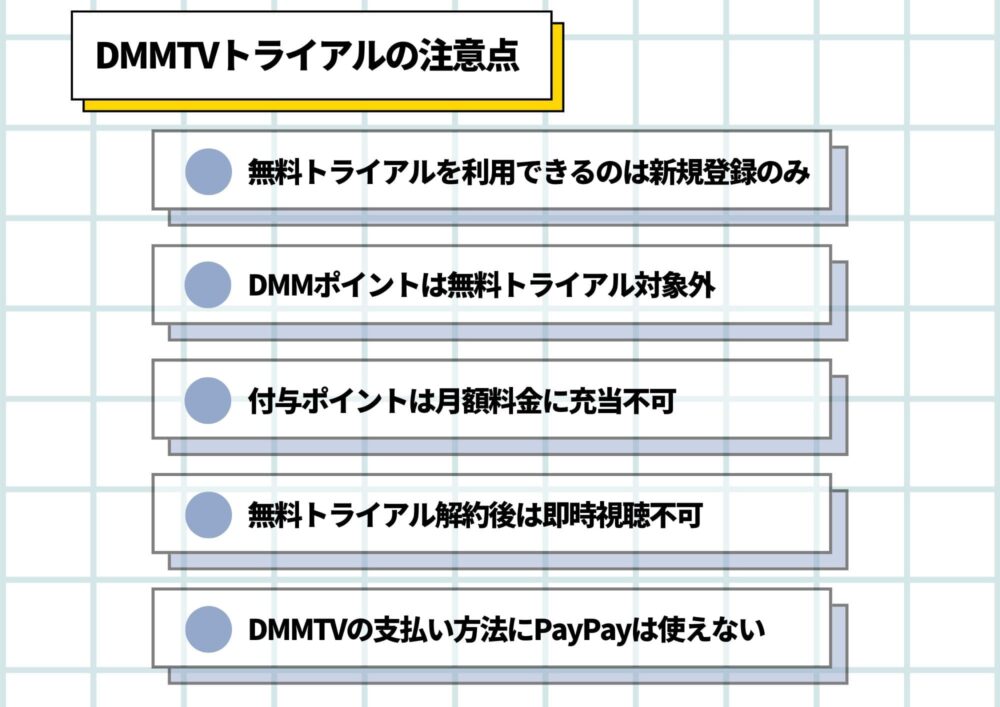 DMMTV 注意点　デメリット