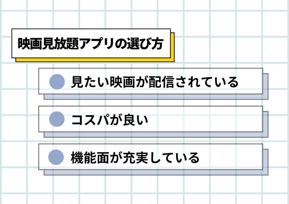 映画アプリ選び方