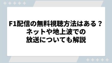 F1配信の無料視聴方法はある？ネットや地上波での放送についても解説