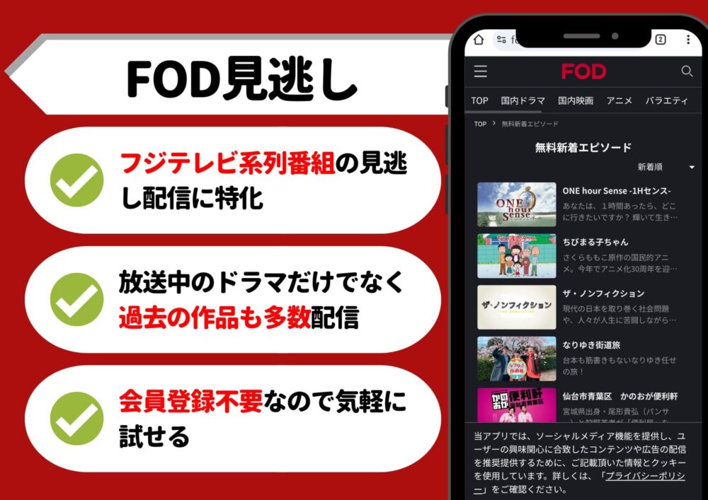 FOD見逃し top