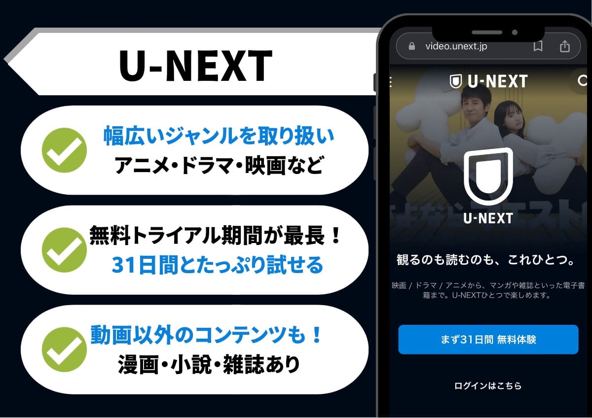 U-NEXT無料トップ