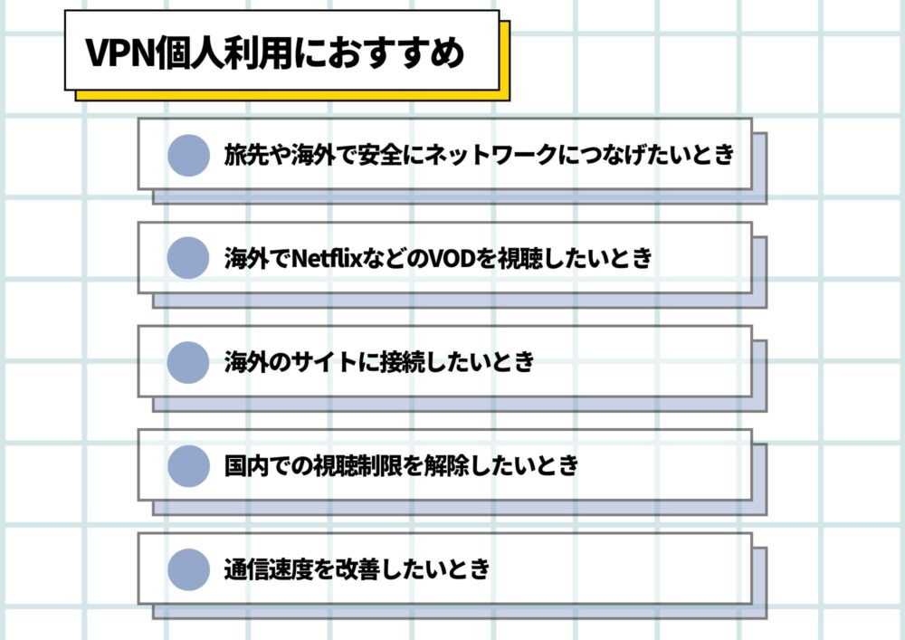 VPN 個人利用　おすすめ