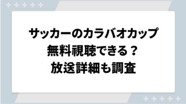 サッカーのカラバオカップは無料視聴できる？放送についても調査