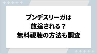 ブンデスリーガは放送される？無料で視聴できる方法も調査